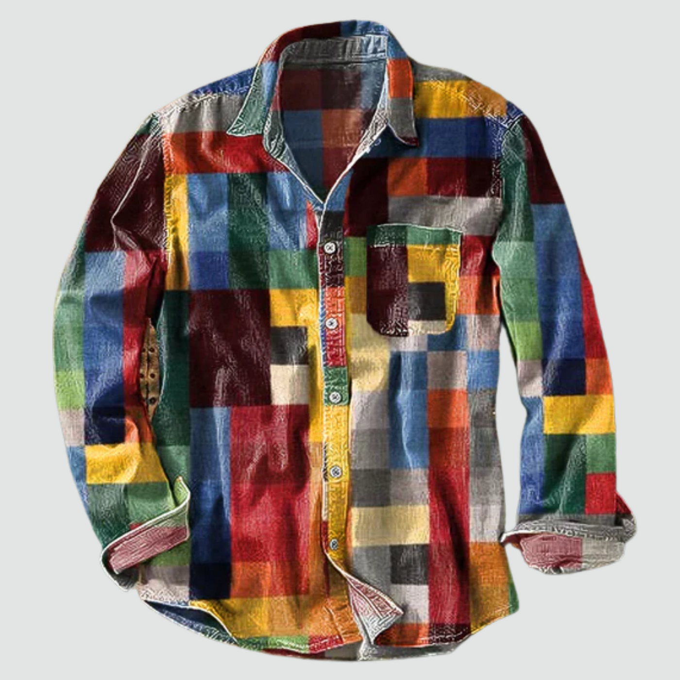 Moli - Unisex Checkered Long Sleeve Shirt